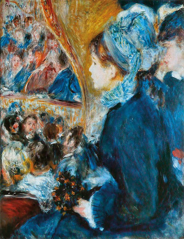 In the mid-1870s, French painter Pierre-Auguste Renoir used cobalt blue heavily in &ldquo;<i>La Premiere Sortie</i>&rdquo; (&ldquo;The First Outing&rdquo;), showing a young woman at the theater.