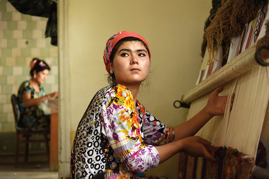 <p>Since Silk Road times, Tashkent has thrived as a commercial hub for both industries and crafts, including textiles, here still woven by hand in the historic Yodgorlik factory in Margilan City, southeast of Tashkent. <em>Below</em>: Roots of the sisterhood lay also in air travel: In the &lsquo;70s, Alaska Airlines sought regular routes into the Soviet Union, and the Soviets, notes Cirtautas, wanted commercial access to Seattle-based Boeing Company&mdash;a desire that came to fruition mainly after independence, when Uzbek Airways acquired an all-Boeing fleet. The first 767, delivered in 2004, Cirtautas recalls, arrived loaded with books and other donations.</p>
