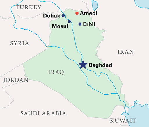 Map of Amedi