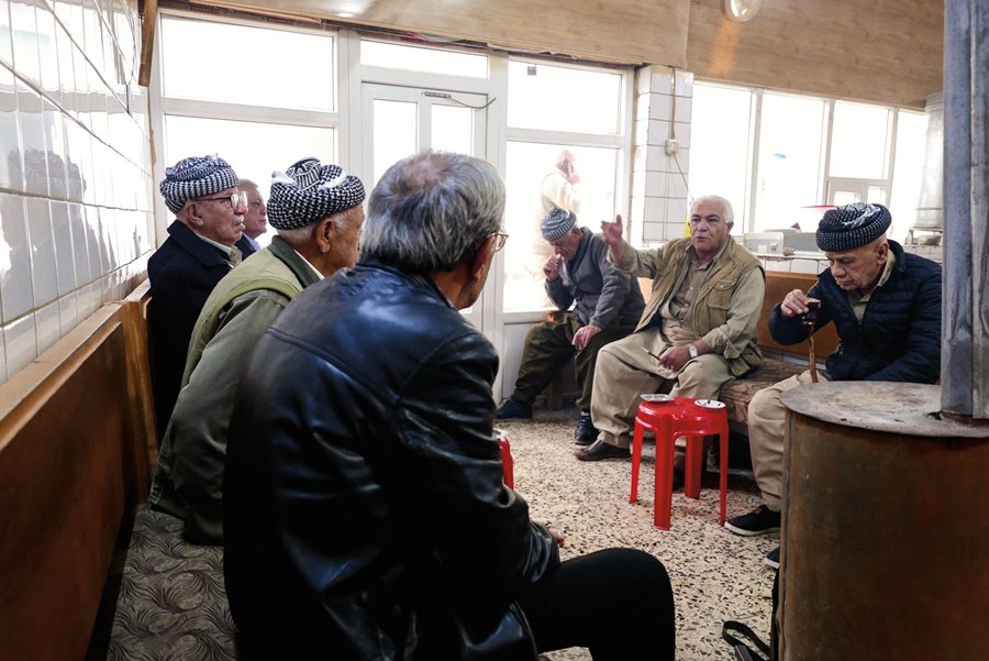 Men gather daily for tea, cigarettes and the news of the day at Amedi’s Chaikhana Piramerd, Teahouse of the Old Men.