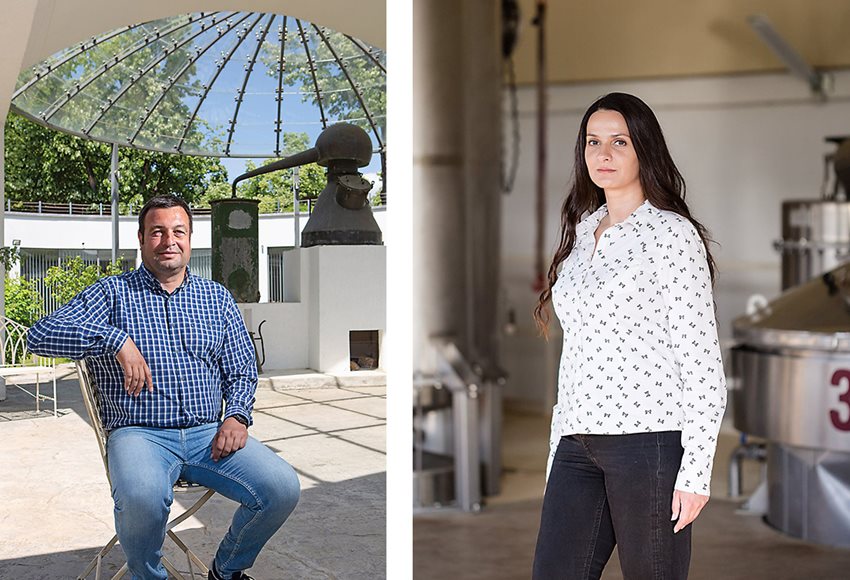 “A lot of the terms in rose production have Middle Eastern origins,” says Momchil Marinov, director of the Kazanlak Rose Museum. In the museum’s garden, he poses in front of an antique alambiq, a distilling apparatus whose name comes from the Arabic inbiq. right Tanya Valeva, marketing manager of Alteya Organics in Yagoda, whose skin and self-care products are exported to retailers in more than 75 countries, says that of all roses, Rosa x damascena produces “the highest quality of oil with the most complexity.”